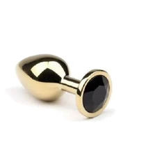 Анальная пробка, Gold Black Diamond, S: Для кого Унисекс