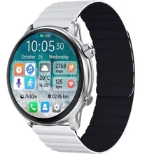 Смарт-часы iMiki TG2 Silver Magnetic Strap: Дисплей 1.43" AMOLED (466x466) / Chemically Strengthened Glass