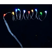 Електрогірлянди Yes! Fun LED-нить, 10 ламп, багатобарвна, 0,55 м: Тип Лінійна
