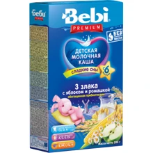 Каша 3 злака с яблоком и ромашкой (3838471023269): Тип Каши молочные