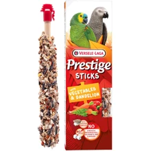 Лакомство Versele-Laga Prestige Sticks Parrots Vegetables & Dandelion Овощи и одуванчик для средних и крупных попугаев 2х70 г 140 г (59019): Вид корма Лакомства