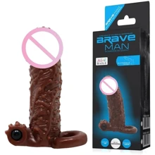 Насадка-презерватив с вибрацией LYBAILE Brave Man, коричневая (BI-016010): Для кого Для мужчин