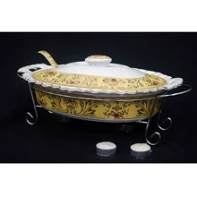 Кастрюля Мармит овальный керамический Bohmann + ложка 2009-BH (2.5л): undefined undefined