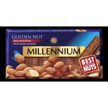 Шоколад Millennium Golden Nut молочний з цілісним мигдалем 100 г (4820005194124): Вага, г 100