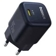 Зарядное устройство Baseus USB-C Wall Charger GaN 1C 45W Black (P10176800123-00): Особенности Быстрая зарядка, Power Delivery (PD), USB-C
