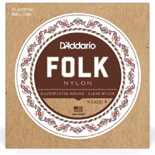 Струна для гитар Комплект струн D'addario EJ32C Folk Nylon Ball End Silver Wound / Clear Treble: Тип Комплект струн