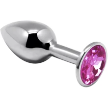Металлическая анальная пробка с кристаллом Alive Mini Metal Butt Plug Pink M: Для кого Унисекс