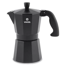 Кавоварка гейзерная Vinzer Moka Nero на 6 чашок (89395): Колір чорний
