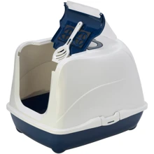 Туалет Moderna Flip Cat для кошек с откидной крышкой, 50х39х37 см черничный (C230331): Вид Закрытый