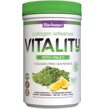 Bluebonnet Nutrition Collagen refreshers Vitality type I & III Коллаген сила бодрости и энергии со вкусом лимона и матчи 320 г: Форма выпуска Порошок