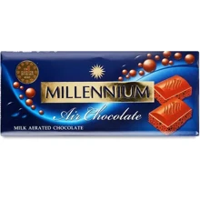 Шоколад Millennium молочний пористий 85 г (4820240030744): Вага, г 85