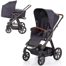 Универсальная коляска 2 в 1 ABC Design TURBO 4T Diamond Collection Asphalt, серый (1200144/1907): Тип коляски универсальная коляска (2-в-1)