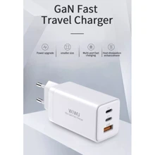 Зарядное устройство WIWU Wall Charger 2xUSB-C+USB GaN X-TR-259AEU 65W White: Особенности Быстрая зарядка