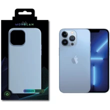 Чехол для iPhone Monblan Silicone Case with Animation & MagSafe Blue Fog for iPhone 13 Pro: Цвет голубой