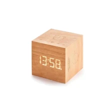 Годинник-будильник Gingko Cube Англія настільний на акумуляторі дерево вишня (G028CH): Виробник Gingko