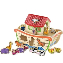 Дерев'яний сортер Viga Toys Ковчег зі звірятами (50345): Тип сортер
