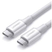 Кабель Ugreen Cable USB-C to USB-C US300 20V/5A 100W 1.0m White (60551): Тип USB-C - USB-C