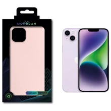 Чехол для iPhone Monblan Silicone Case with Animation & MagSafe Chalk Pink for iPhone 13: Цвет розовый