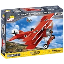 Конструктор COBI Самолет "Fokker Dr. I Красный барон" , 175 деталей COBI-2974: Количество деталей, шт. 175