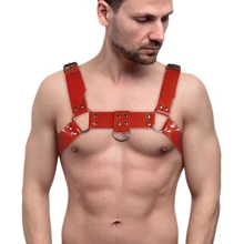 Мужская портупея на грудь Feral Feelings - Bulldog Harness Red: Для кого Для мужчин