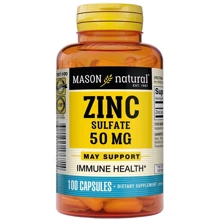 Mason Natural Zinc Sulfate 50 mg Цинк 100 капсул: Тип Цинк