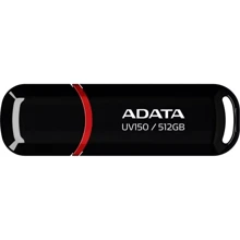 USB-флешка ADATA 512GB UV150 USB 3.2 Black (AUV150-512G-RBK): Стандарт USB USB 3.2