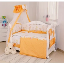 Постельный комплект 8 эл. Twins Standard Basic 4050-CB-021, Горошки, оранжевый: Тип постельный комплект