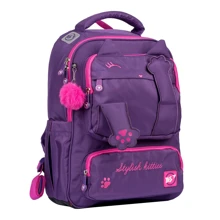 Рюкзак YES TS-62 Stylish kitties, сиреневый (556257): Возрастная группа от 6 до 10 лет