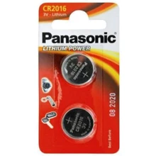 Батарейка Panasonic CR 2016 BLI 2 LITHIUM (CR-2016EL/2B): Емкость 90 mAh