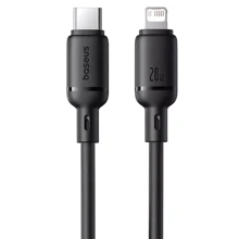 Кабель Baseus Cable USB-C to Lightning Silky Series 20W 2m Black (P10377700113-01): Тип USB-C - Lightning