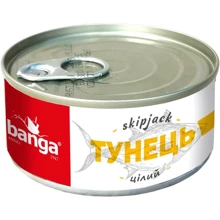 Тунец Banga целый в масле 160 г (4751017405987): Вес нетто 160 г
