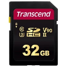 Карта пам'яті Transcend 32GB SDHC Class 10 UHS-II U3 V90 (TS32GSDC700S): Тип карти SDHC