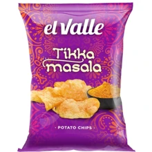 Чипсы картофельные El Valle со вкусом Tikka Masala 130 г (8437001213221): Вес нетто 130 г