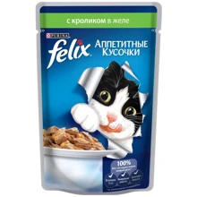 Влажный корм Felix Fantastic с кроликом в желе 100 г (7613034442352): Тип Влажный корм