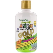 Nature's Plus, Source of Life, Animal Parade, Gold Liquid, Natural Tropical Berry Flavor, 30 fl oz (887.10 ml) (NAP-29901): Тип мультивітаміни
