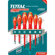 Набор диэлектрических отверток Total Sl Ph 6 шт (THTIS566): Назначение набора Для электромонтажных работ
