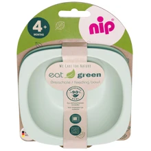 Мисочки для кормления глубокие Nip Зеленая серия, 2 шт., 300 мл, мятный (37065): Материал пластик