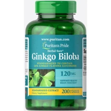 Puritan's Pride Ginkgo Biloba Standardized Extract 120 mg 200 caps Гинкго Билоба стандартизированный экстракт: Форма выпуска Капсулы