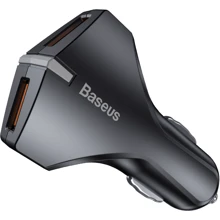 Зарядное устройство Baseus USB Car Charger Small Rocket QC3.0 2xUSB 3A Black (CCALL-RK01): Сила тока 2.4А и более