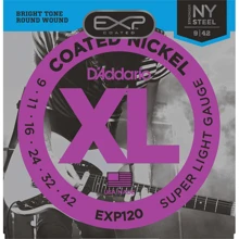 Струна для гитар Струны D`ADDARIO EXP120 EXP COATED SUPER LIGHT (09-42): Тип Комплект струн