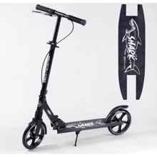 Самокат алюминиевый Best Scooter SHARK черный (16874): Количество колес 2