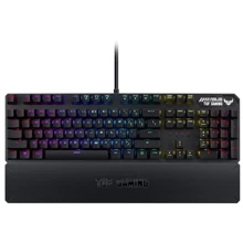 Клавиатура ASUS TUF Gaming K3 Kailh Red Switches USB Black (90MP01Q0-BKRA00): Подключение проводное