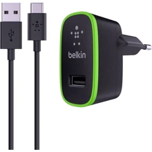 Зарядний пристрій Belkin USB Wall Home Charger to USB-C 1.8m 2.1A Black (F7U001vf06-BLK): Кабель в комплекті USB-C