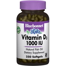Bluebonnet Nutrition Vitamin D3, 1000 IU, 250 Softgels (BLB0309): Тип вітамін D