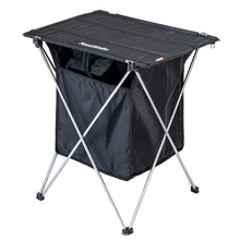 Стіл для кемпінгу Naturehike NH19JJ084 1680D Oxford алюміній чорний: Розмір 56.5x45x62 см