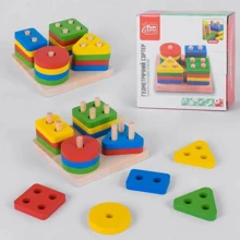 Сортер 4FUN Game Club Wood геометричні фігури (80380): Тип сортер
