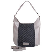 Женская сумка-мешок Laskara серая (LK-DD221-grey-black): Пол Женский