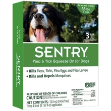 Капли на холку Sentry от блох, клещей и комаров для собак весом более 30 кг (23654): Тип Капли