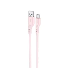 Кабель Hoco USB Cable to USB-C X97 Crystal 2.4A 1m Light Pink: Тип USB Cable - USB-C
