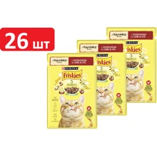 Влажный корм для котов Friskies с говядиной в подливке 26х85 г (7613036962216): Тип Влажный корм